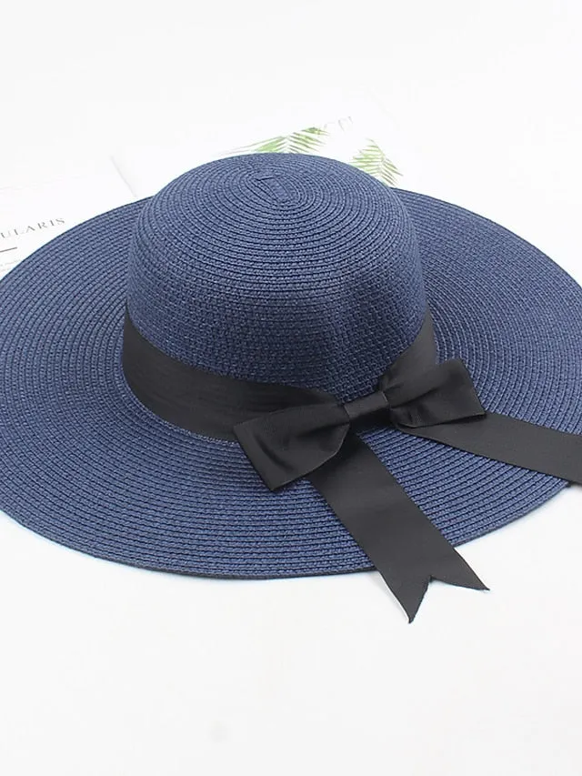1 PC Sun Straw Hat Wide Brim UPF 50 Summer Hat Foldable Roll up Floppy Beach Hats for Women for Women