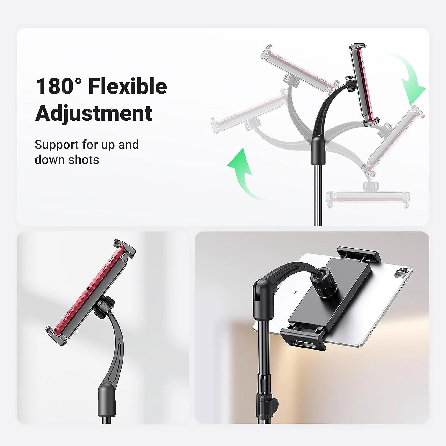 15647 2-in-1 Tablet   Phone Tripod Stand | Max 12.9” Tablet | Max 7.2” Phone