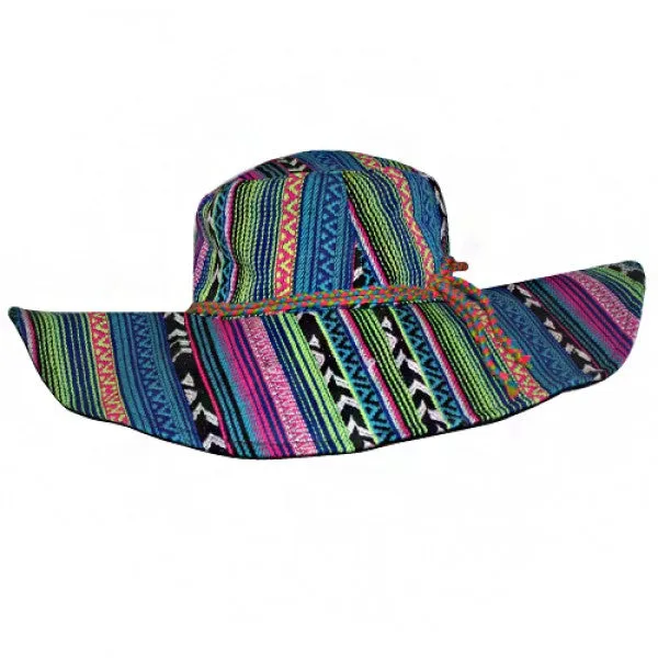 Aztec Pattern Striped Bohemian Hat - America and Beyond