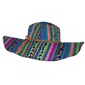Aztec Pattern Striped Bohemian Hat - America and Beyond