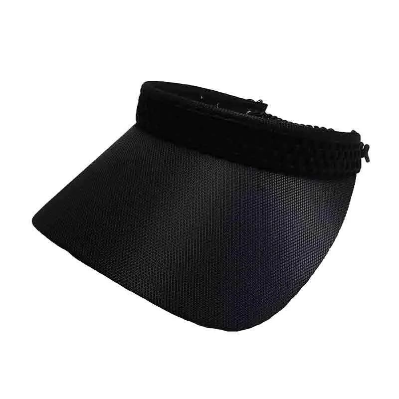Black Mesh Band Golf Sun Visor with Coil Lace by GloveIt