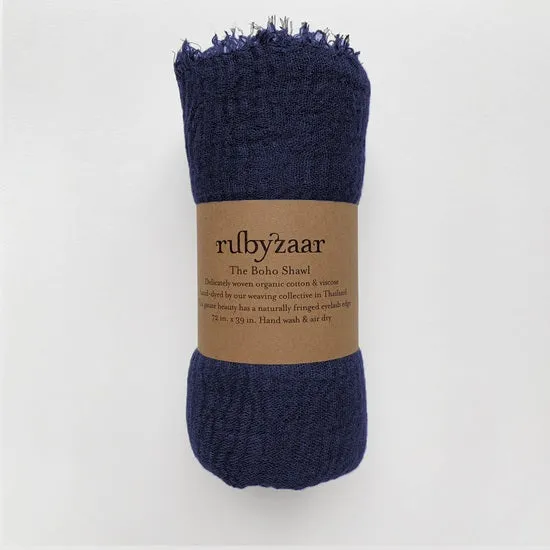 Boho Shawl - Cobalt