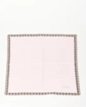 Burberry Pink & Plaid Cotton Square Scarf