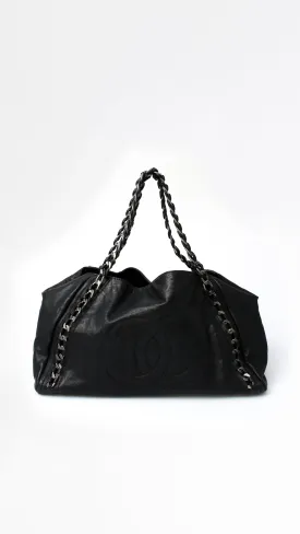 Chanel Leather Luxe Ligne Bowler Tote Bag