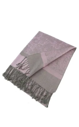 DB018-060 Light Paisley Pashmina Scarf Shawls