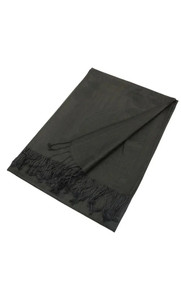 DB022 Rose Floral Pashmina Reversible Scarf Shawls