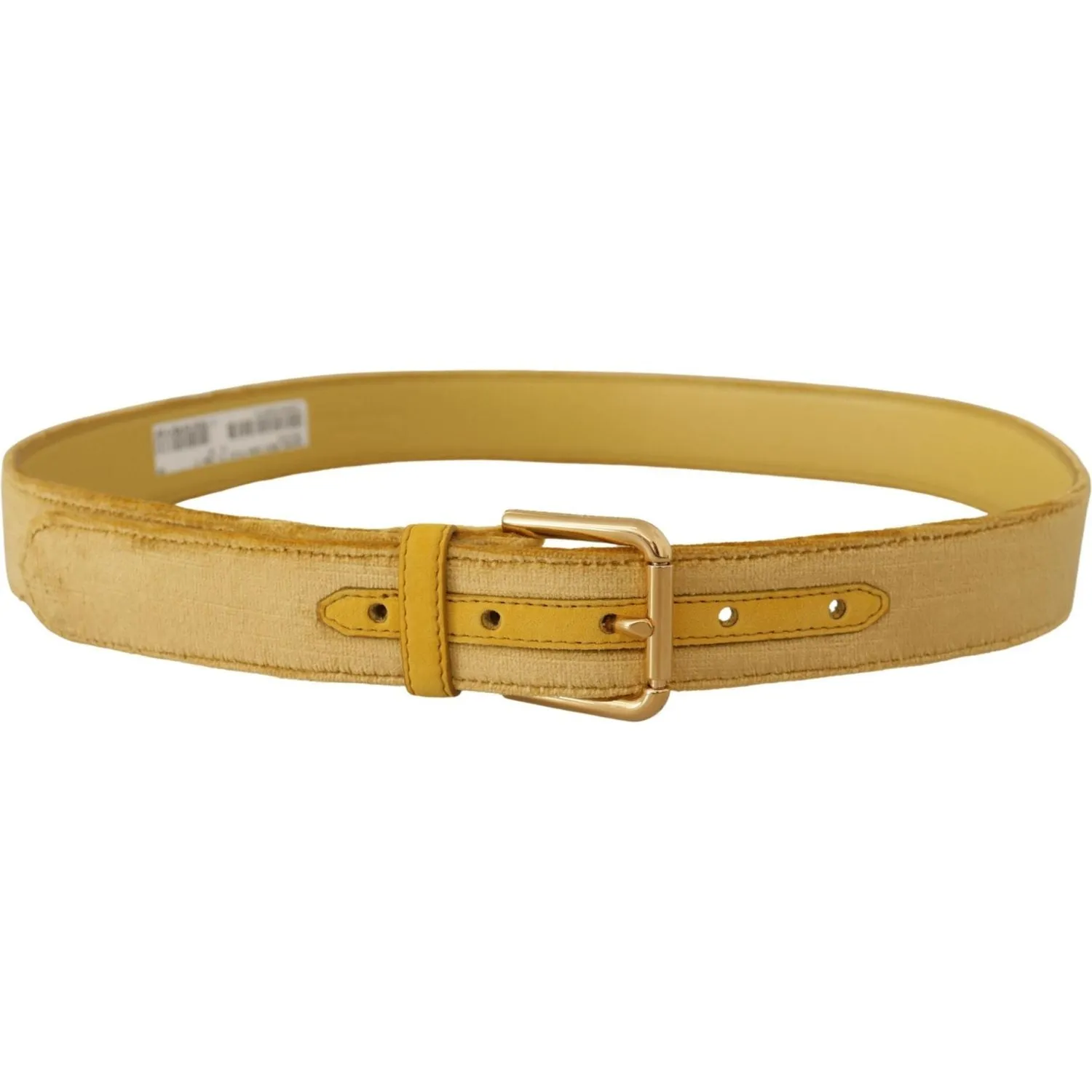 Dolce & Gabbana Elegant Velvet Designer Gold-Buckled Belt