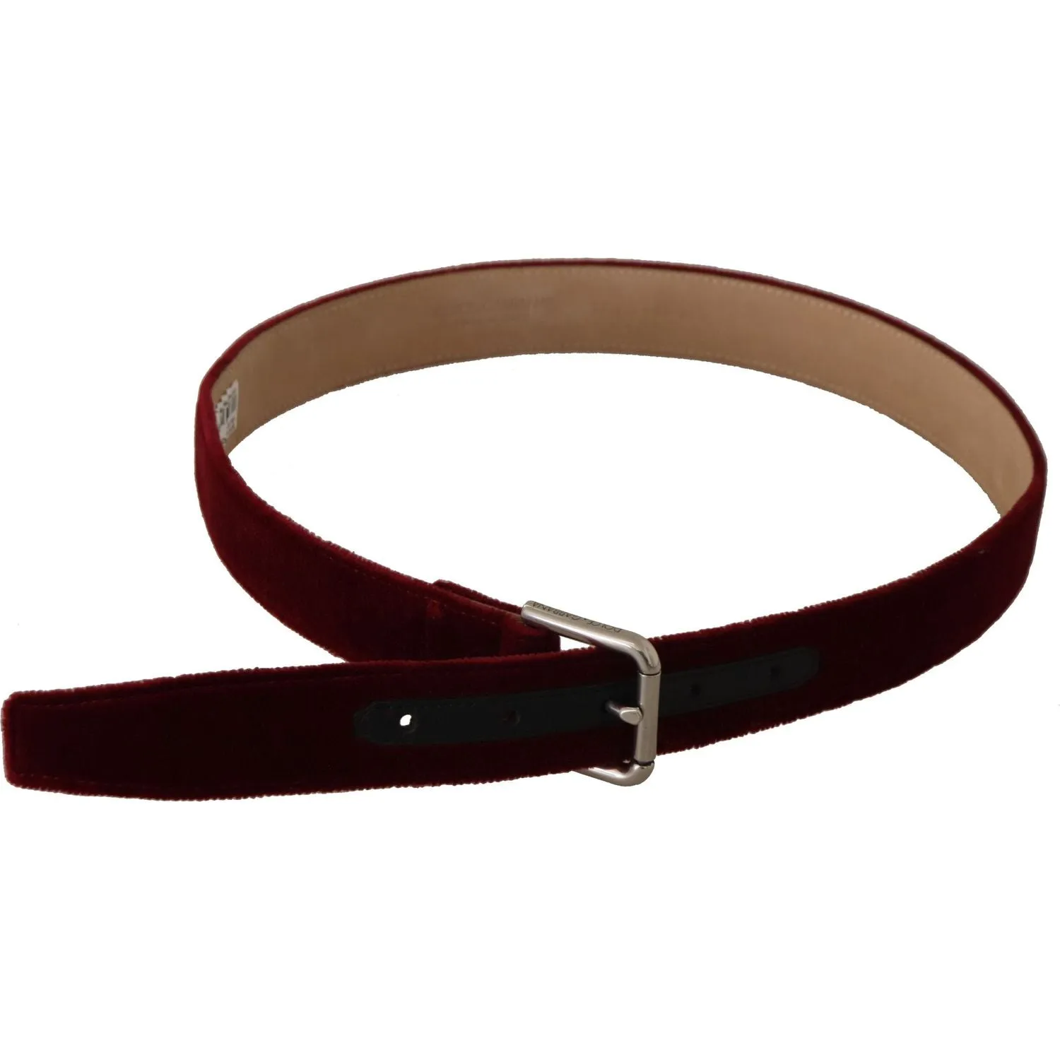 Dolce & Gabbana Elegant Velvet Logo Engraved Belt
