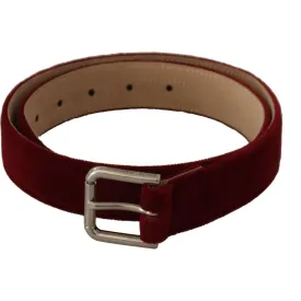 Dolce & Gabbana Elegant Velvet Logo Engraved Belt