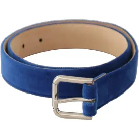 Dolce & Gabbana Elegant Velvet Metal-Logo Belt