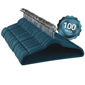 Elama Hanger100Pieceblue Home 100 Piece Velvet Slim Profile Heavy Duty Felt