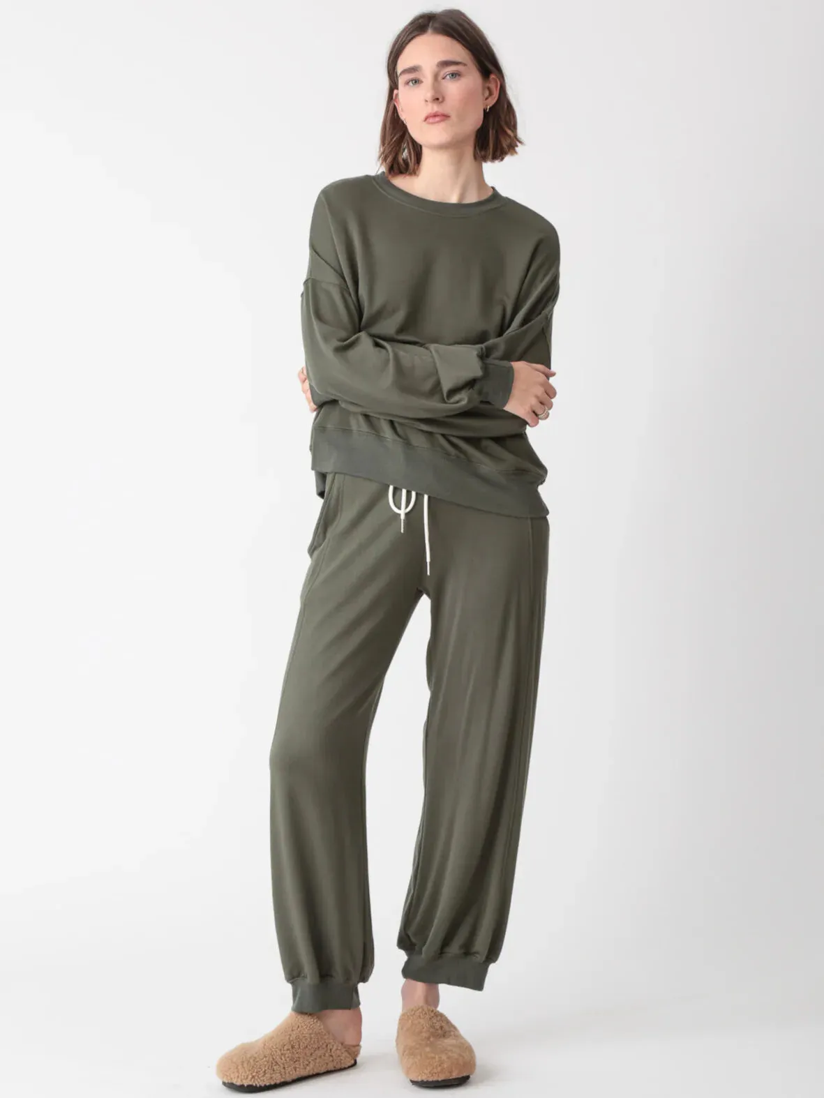Electric and Rose Balloon Sweatshirt in Khaki