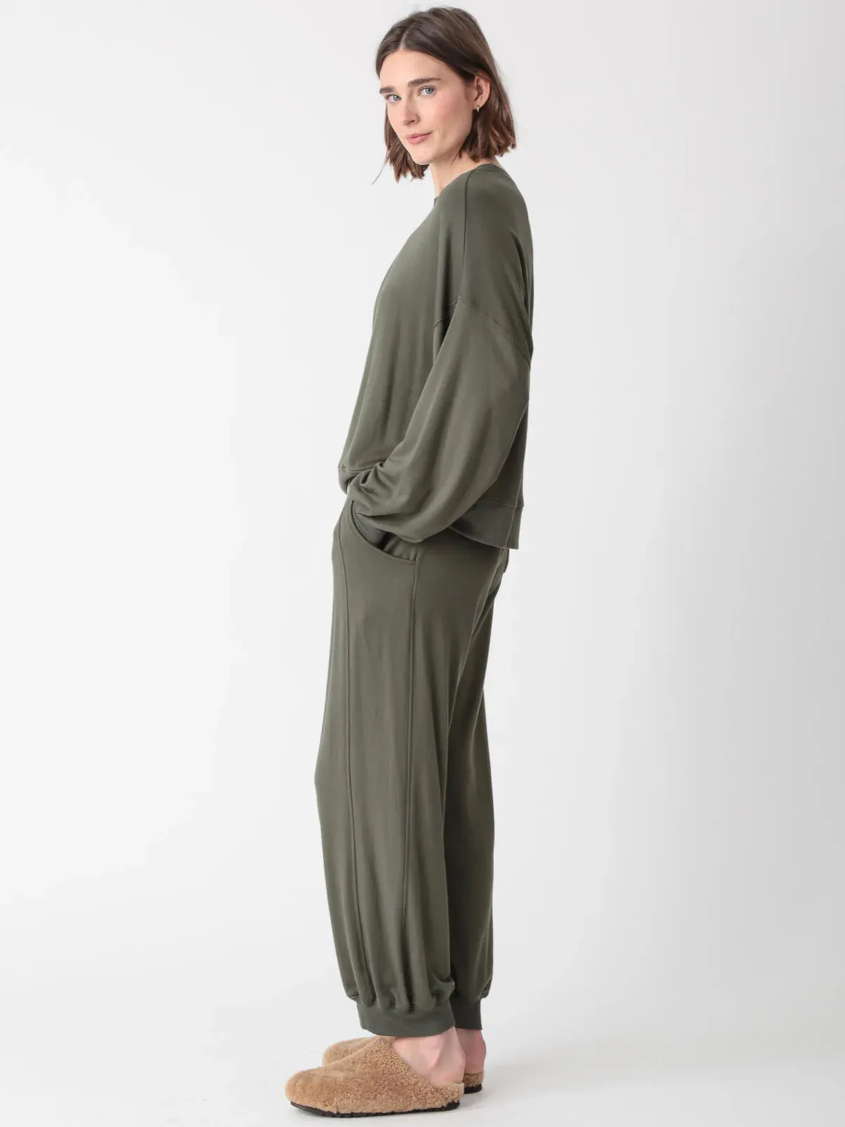 Electric and Rose Balloon Sweatshirt in Khaki