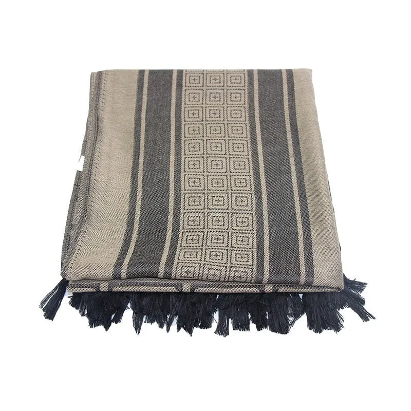 Fashion Shemagh Arabian Desert Shawl Scarf - Windproof Military Outdoor Winter Warmer for Camping