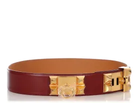 Hermès Rouge Collier de Chien CDC Belt