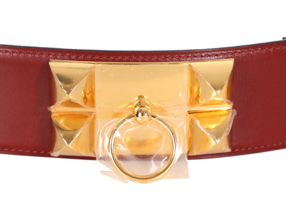 Hermès Rouge Collier de Chien CDC Belt