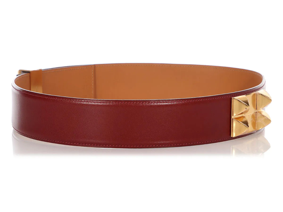 Hermès Rouge Collier de Chien CDC Belt
