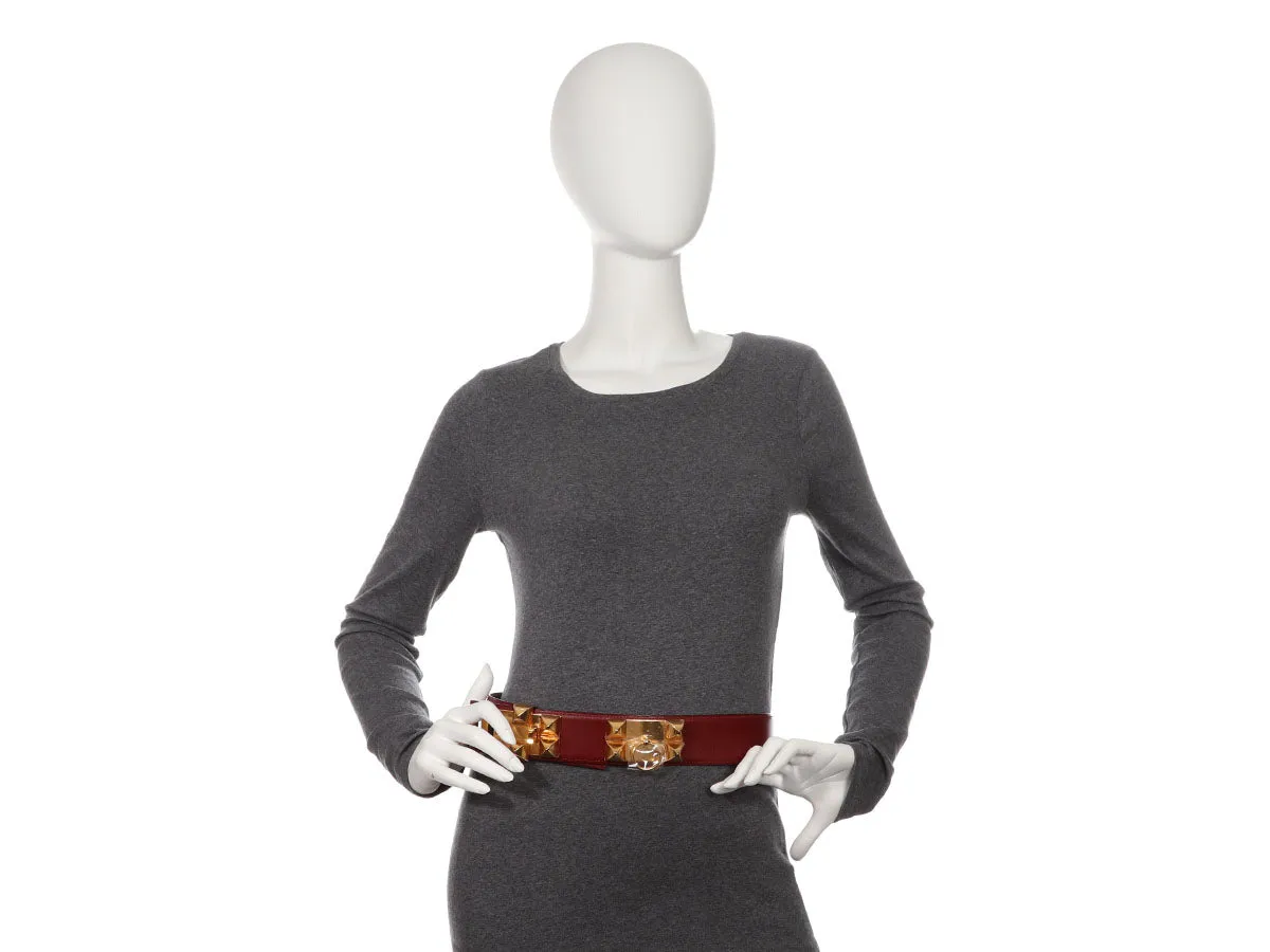 Hermès Rouge Collier de Chien CDC Belt