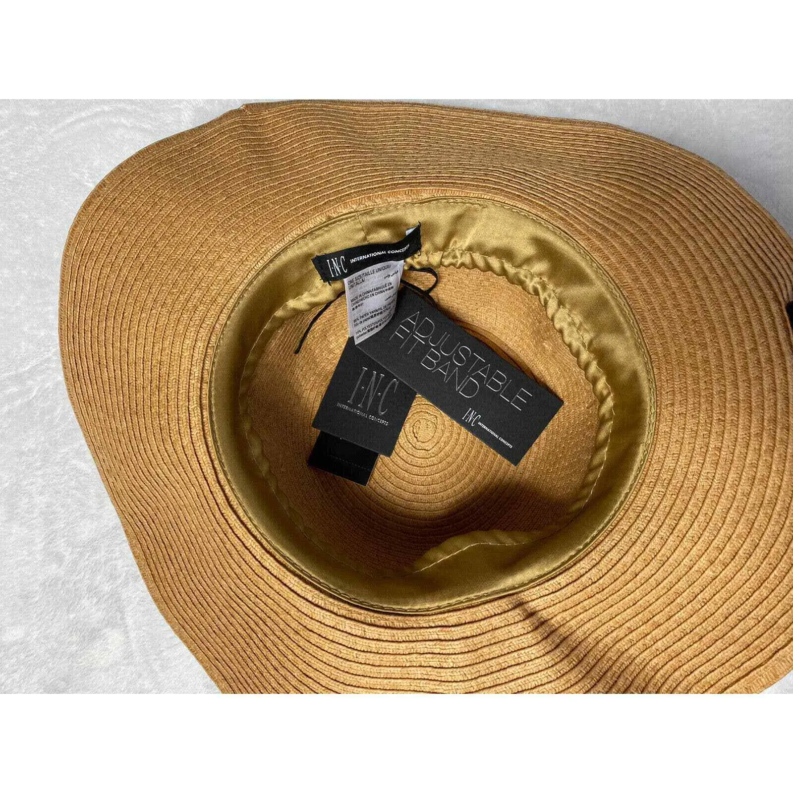 INC packable floppy scarf women's wide brim sunhat UPF 50  Animal print