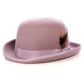 Premium Wool Lavender Derby Bowler Hat