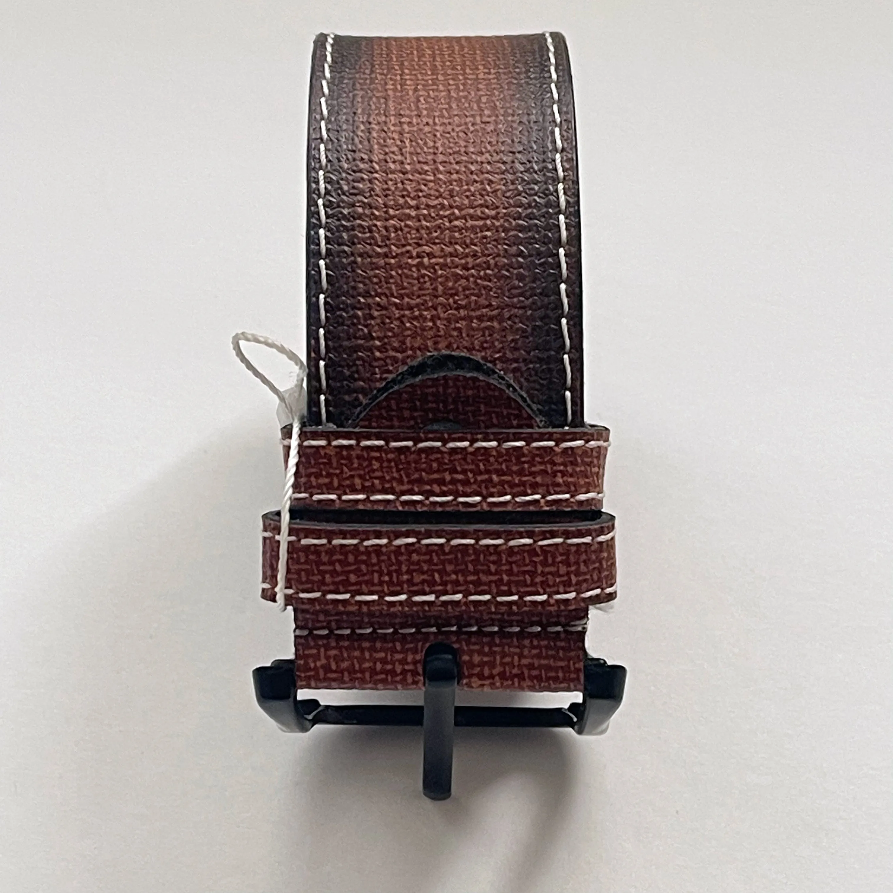 PU Leather Belt, Textured, The Ultimate Official Gift for Men - Color: Light Brown - Length: 115 cm