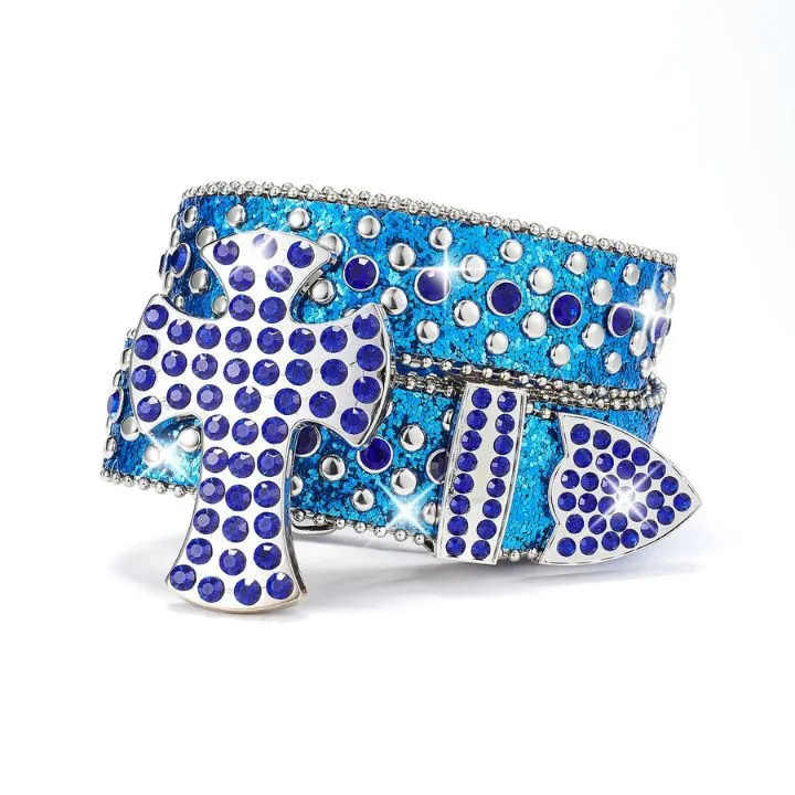 Rhinestone Bling Bling Disco Belt Punk Rock Crystal Studded Belt