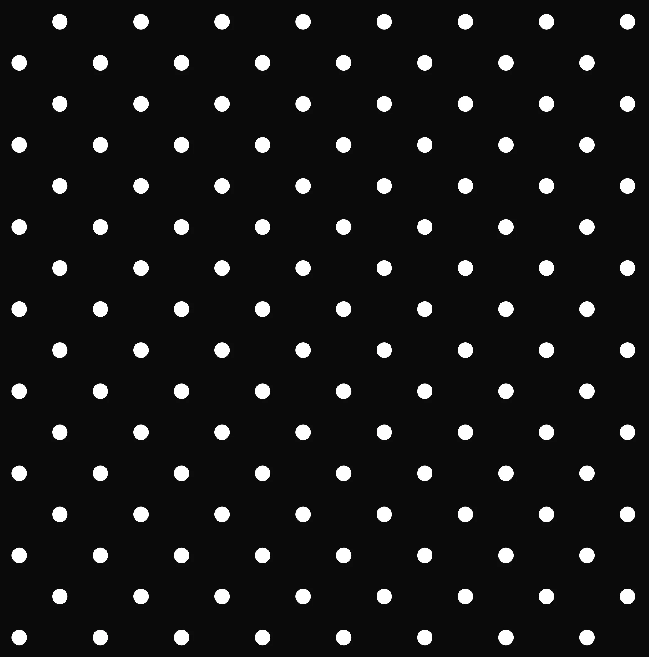 Round Brim - Black with White Polka Dot
