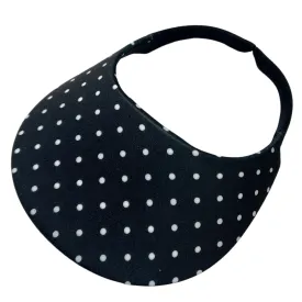 Round Brim - Black with White Polka Dot