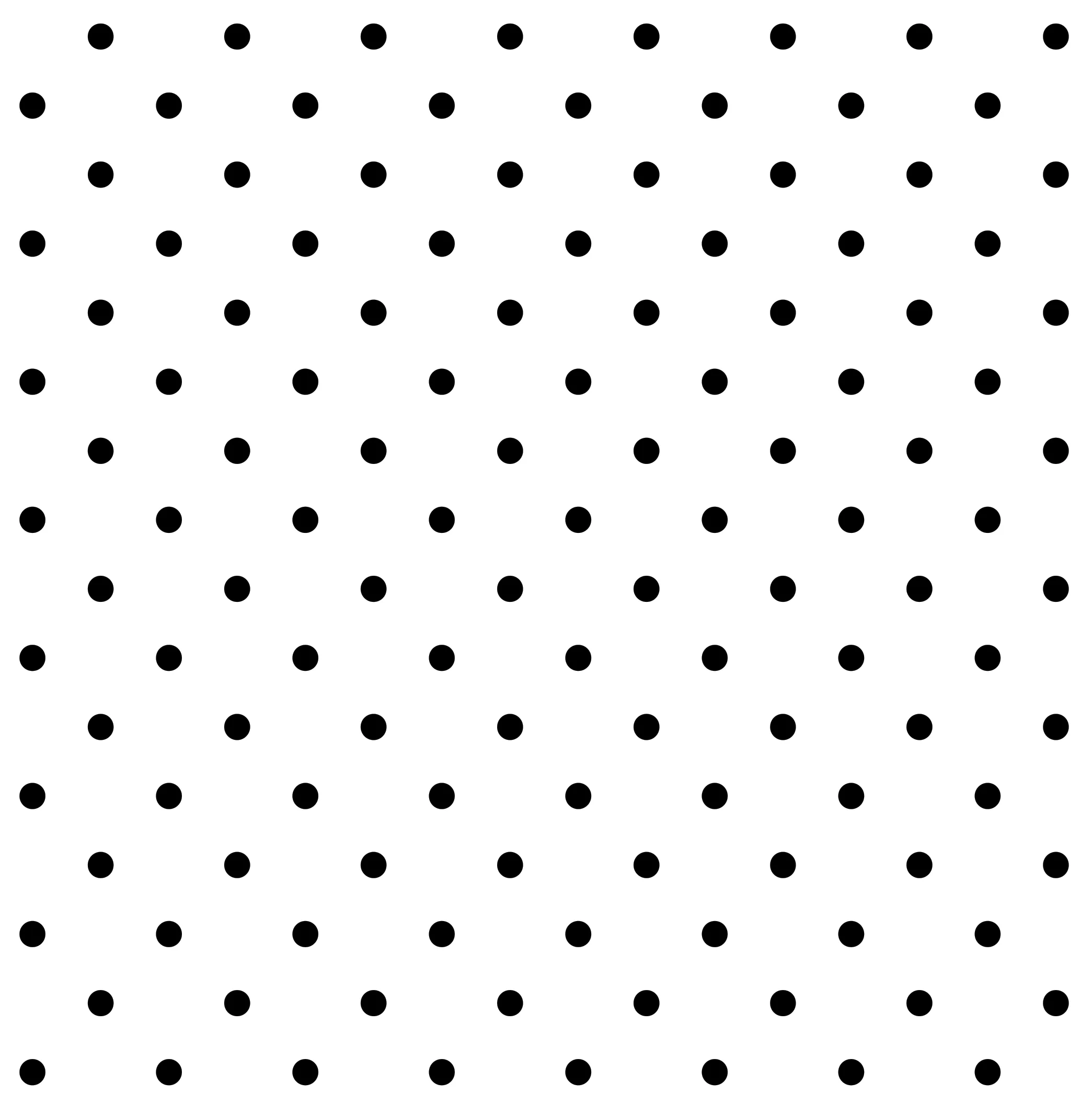 Round Brim - White with Black Polka Dots